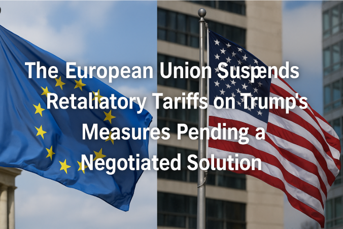 The European Union Suspends Retaliatory Tariffs on Trump’s Measures Pending a Negotiated Solution